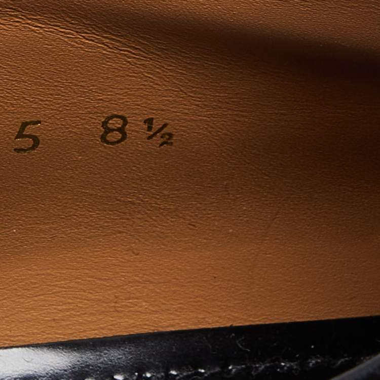 Pre Owned Prada Black Brogue Leather Wave Wingtip Espadrille Platform Derby Sneakers Size 42.5