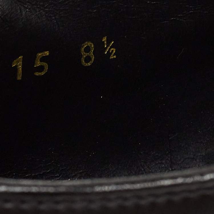 Pre Owned Prada Black Leather Lace Up Derby Size 42.5