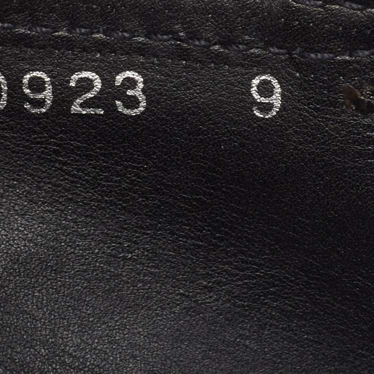 Pre Owned Prada Black Leather Slip On Loafers Size 43