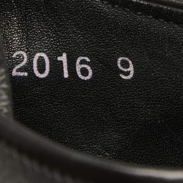 Pre Owned Prada Black Leather Lace Up Derby Size 43