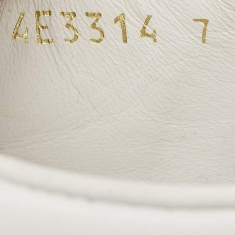 Pre Owned Prada White Leather Low Top Sneakers Size 41