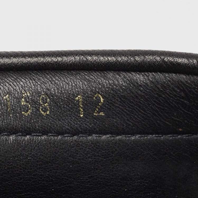 Pre Owned Prada Black Leather Slip On Loafers Size 46
