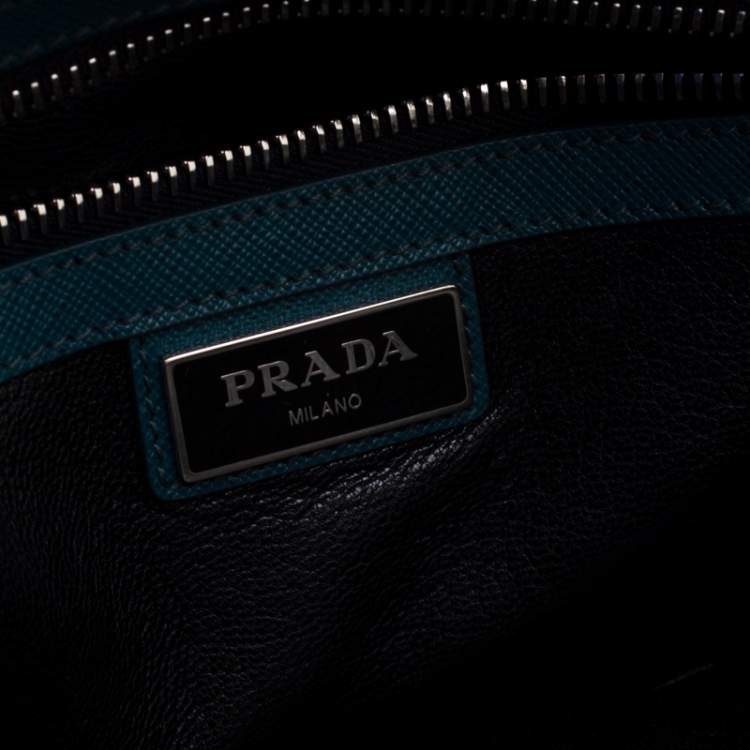 Pre Owned Prada Green Leather Travel Organizer 