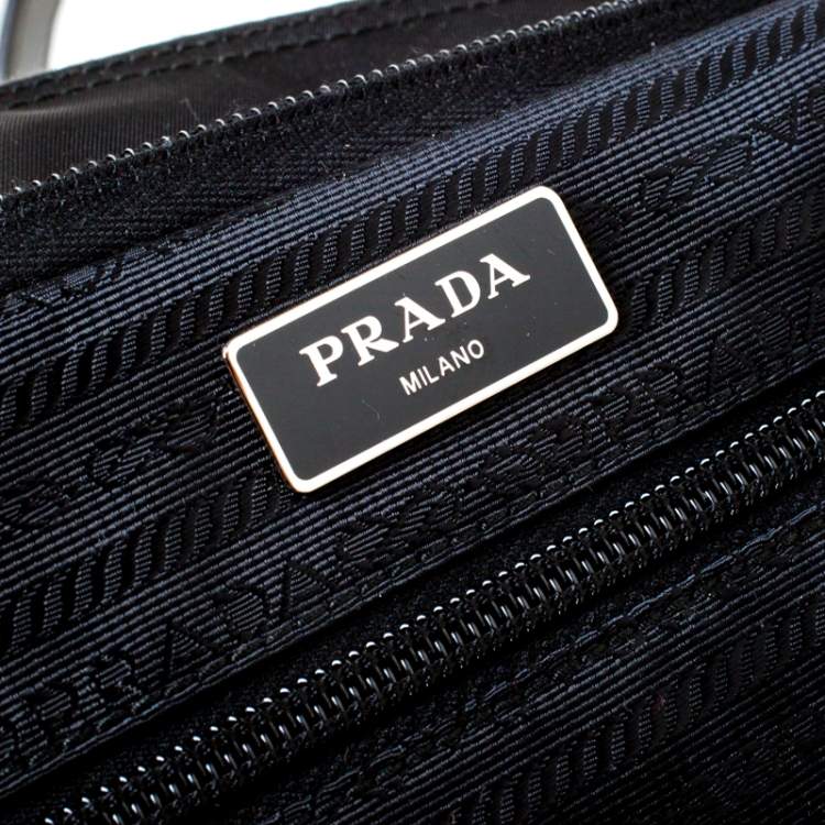 Pre Owned Prada Black Nylon Laptop Bag