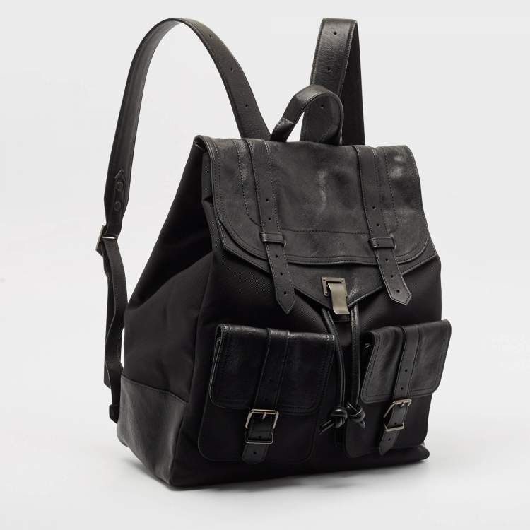 Pre Owned Proenza Schouler Black Leather and Nylon PS1 Backpack