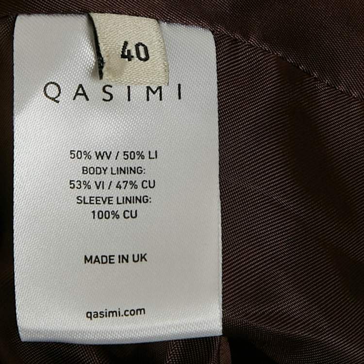 Pre Owned Qasimi Multicolor Plaid Wool Blend Single Breasted Blazer L 