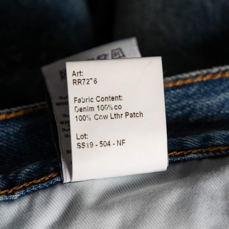 Pre Owned R13 Blue Denim Asymmetric Waist Frayed Edged Shorts M