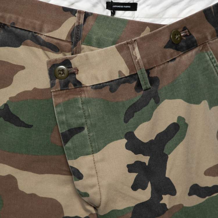 Pre Owned R13 Multicolored Camouflage Print Cotton Crossover Waist Shorts M