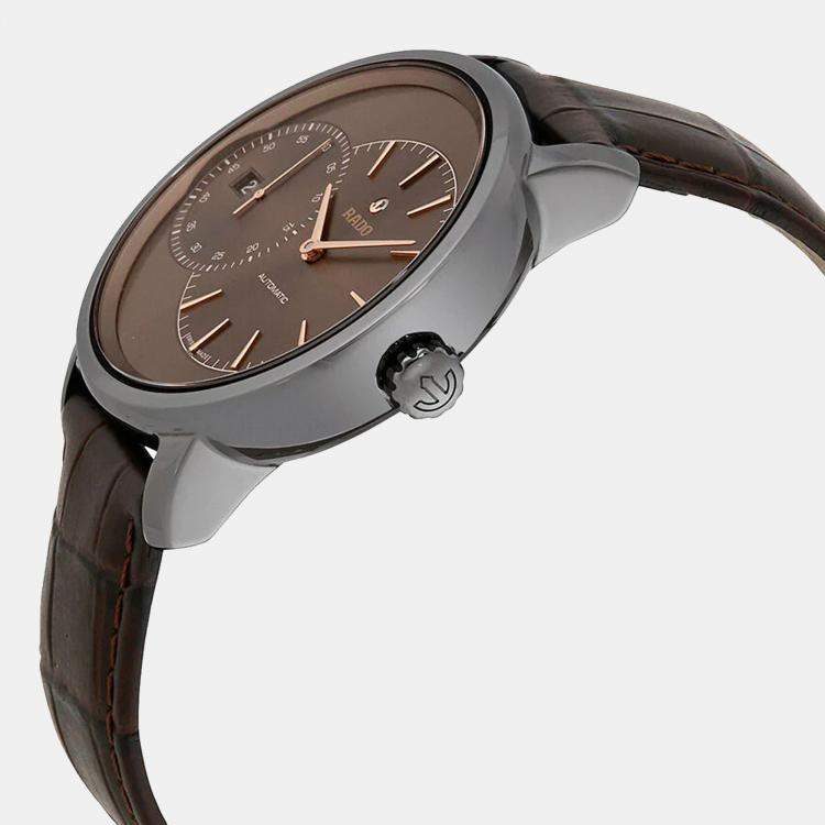 Pre Owned Rado Brown Leather Watch 43 mm