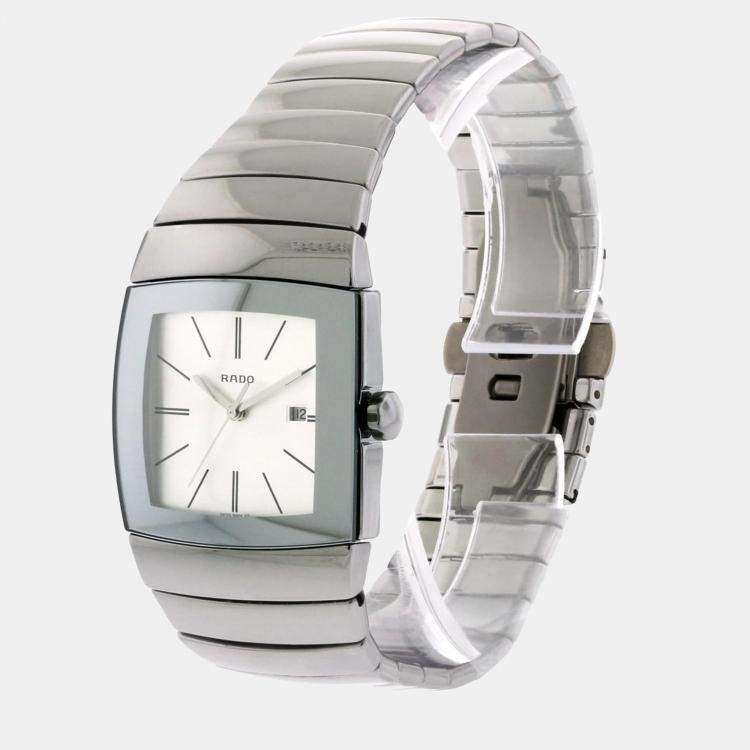 Pre Owned Rado Silver ceramic watch 40 mm