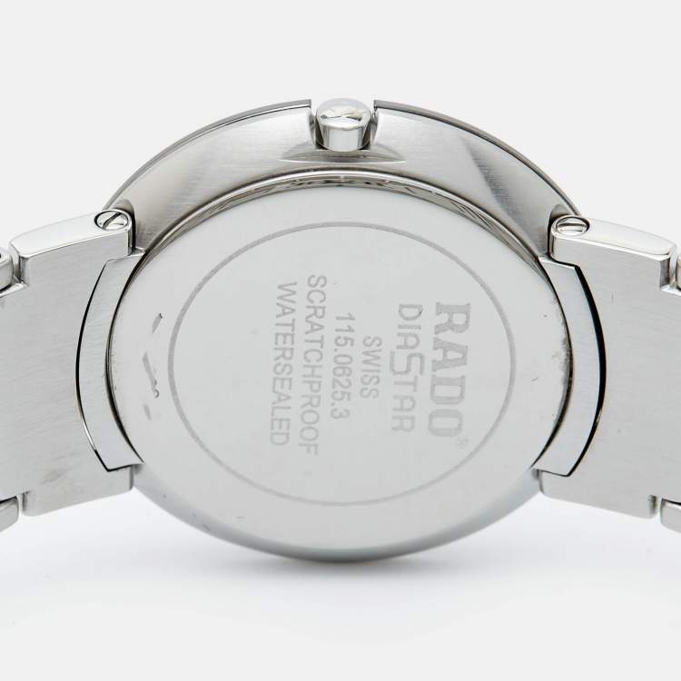 Pre Owned Rado Silver Stainless Diastar 115.0625.3.011 Men's Wristwatch 35 mm