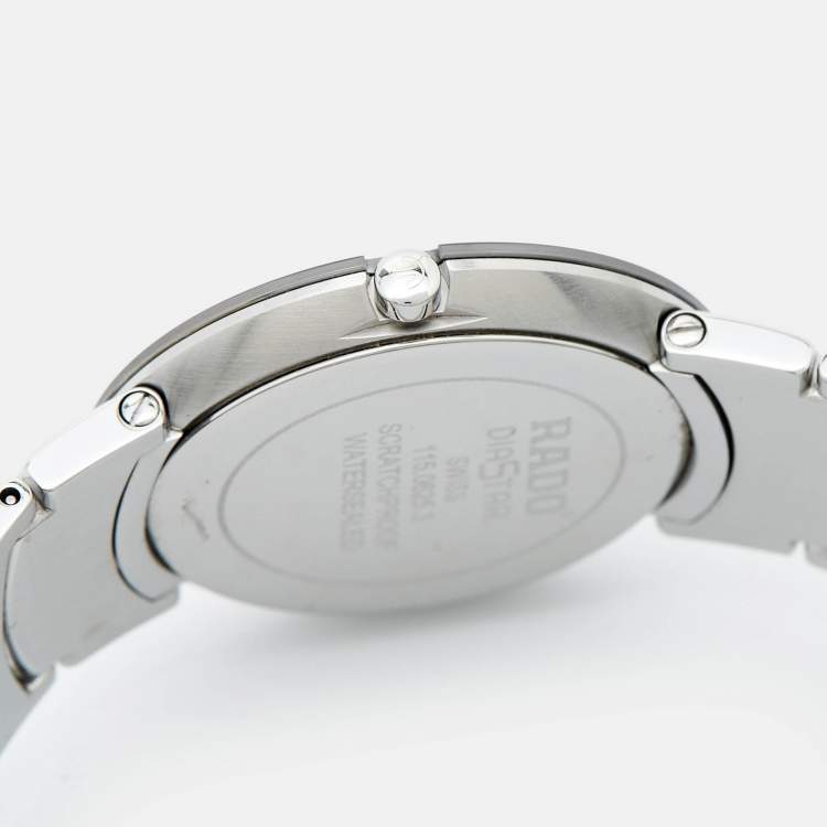 Pre Owned Rado Silver Stainless Diastar 115.0625.3.011 Men's Wristwatch 35 mm