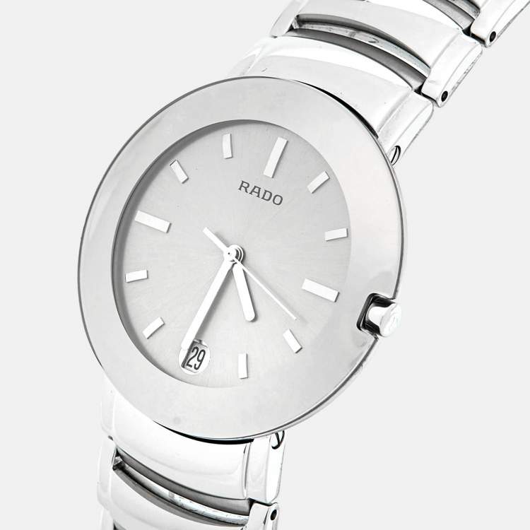 Pre Owned Rado Silver Stainless Diastar 115.0625.3.011 Men's Wristwatch 35 mm