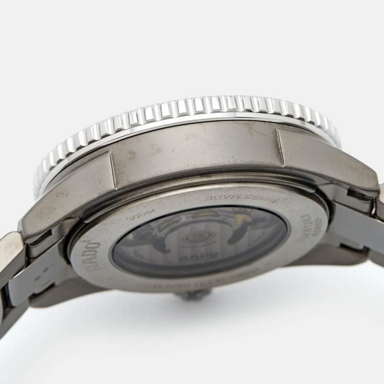 Pre Owned Rado Blue Plasma High-Tech Ceramic Titanium Stainless Steel Captain Cook R32128202 Men's Wristwatch 43 mm