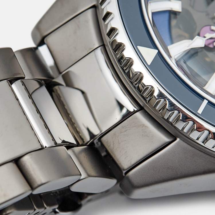 Pre Owned Rado Blue Plasma High-Tech Ceramic Titanium Stainless Steel Captain Cook R32128202 Men's Wristwatch 43 mm