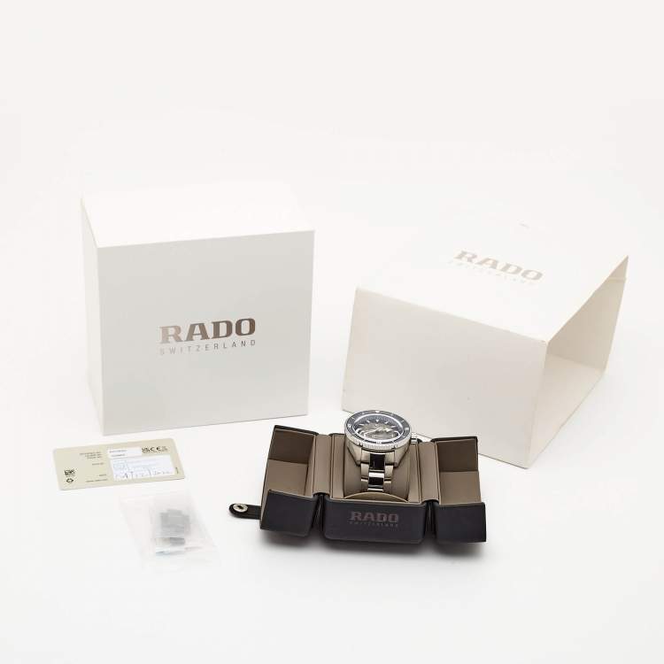 Pre Owned Rado Blue Plasma High-Tech Ceramic Titanium Stainless Steel Captain Cook R32128202 Men's Wristwatch 43 mm
