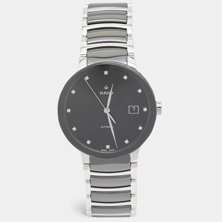 Rado Black High Tech Ceramic Stainless Steel Centrix R30941752 Men s Wristwatch 39 mm Rado The Luxury Closet