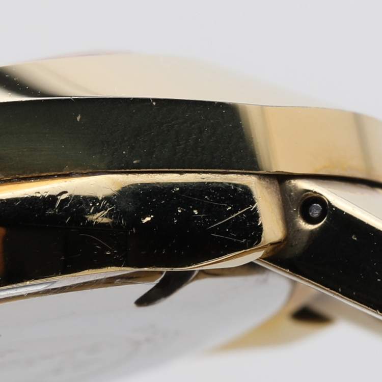 Pre Owned Rado Black Gold Tone Stainless Steel R12951153 Men's Wristwatch 35 mm