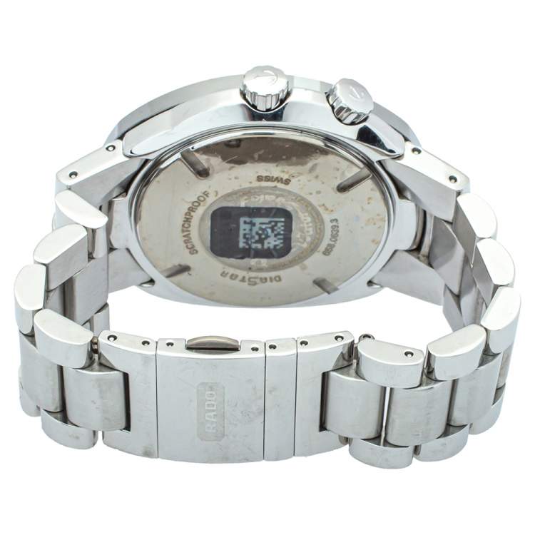 Pre Owned Rado Black Tungsten Carbide & Stainless Steel Diastar 658.0639.3 Men's Wristwatch 42mm