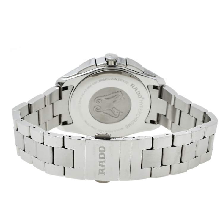 Pre Owned Rado Blue Stainless Steel HyperChrome R32259203 Chrono Men's Wristwatch 44 mm