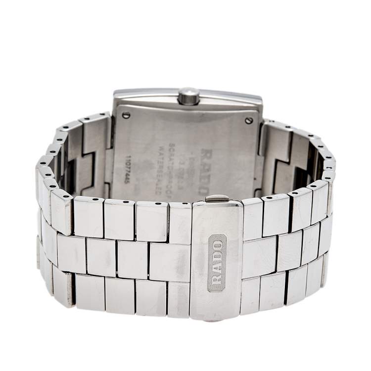 Pre Owned Rado Blue Stainless Steel Diastar 113.0755.3 Men's Wristwatch 35 mm