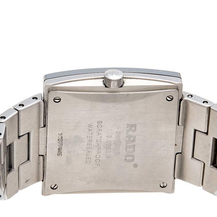 Pre Owned Rado Blue Stainless Steel Diastar 113.0755.3 Men's Wristwatch 35 mm