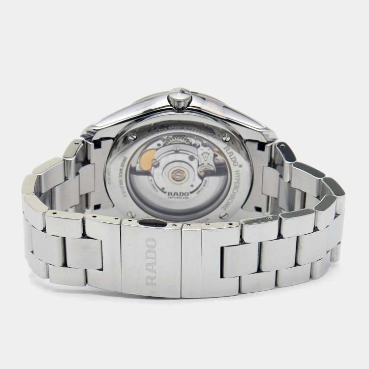 Pre Owned Rado Silver Ceramos Stainless Steel Hyperchrome R32115103 Men's Wristwatch 40 mm