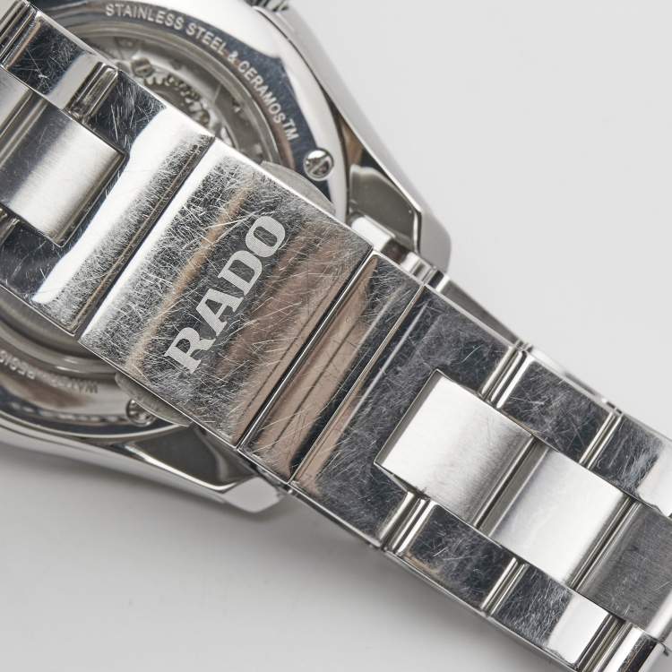 Pre Owned Rado Silver Ceramos Stainless Steel Hyperchrome R32115103 Men's Wristwatch 40 mm
