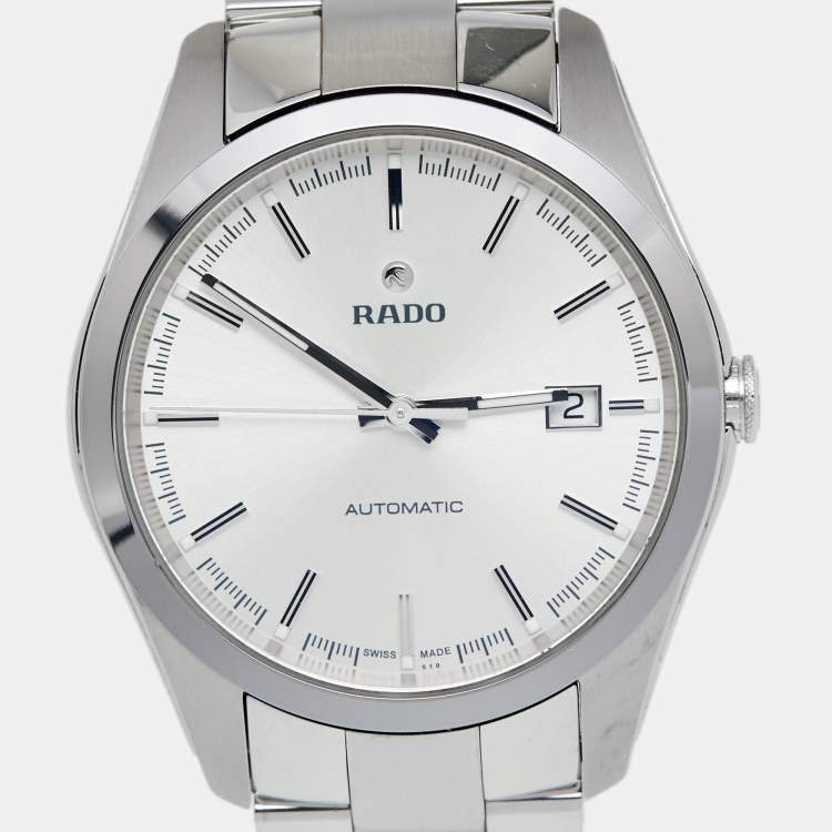 Pre Owned Rado Silver Ceramos Stainless Steel Hyperchrome R32115103 Men's Wristwatch 40 mm