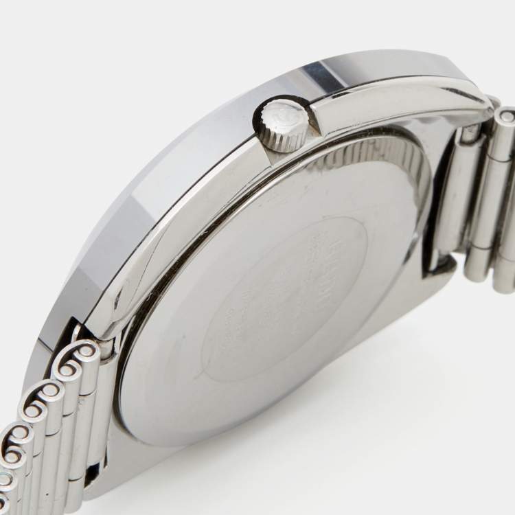 Pre Owned Rado Black Tungsten Carbide Stainless Steel Diastar 114.0391.3 Men's Wristwatch 35 mm