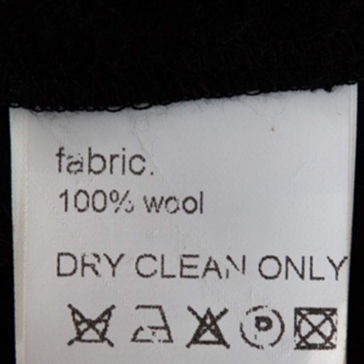 Pre Owned Raf Simons Black Wool Tailored Pants XL