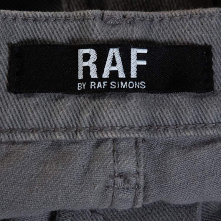 Pre Owned RAF by Raf Simons Grey Denim Regular Fit Jeans L
