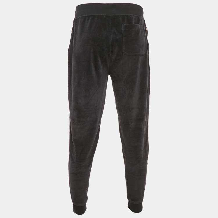 Pre Owned Ralph Lauren Collection Black Velvet Jogger Pants M