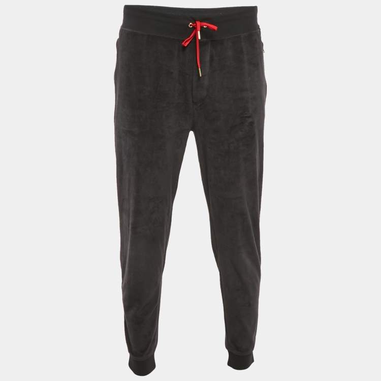 Pre Owned Ralph Lauren Collection Black Velvet Jogger Pants M