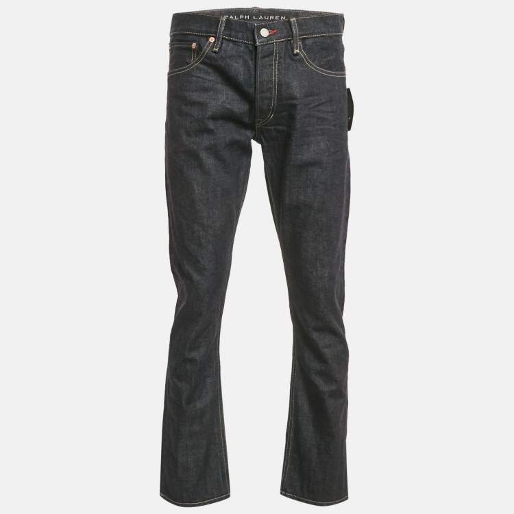 Pre Owned Ralph Lauren Navy Blue Denim Straight Fit Jeans M Waist 32"