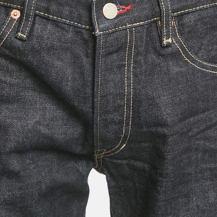 Pre Owned Ralph Lauren Navy Blue Denim Straight Fit Jeans M Waist 32"