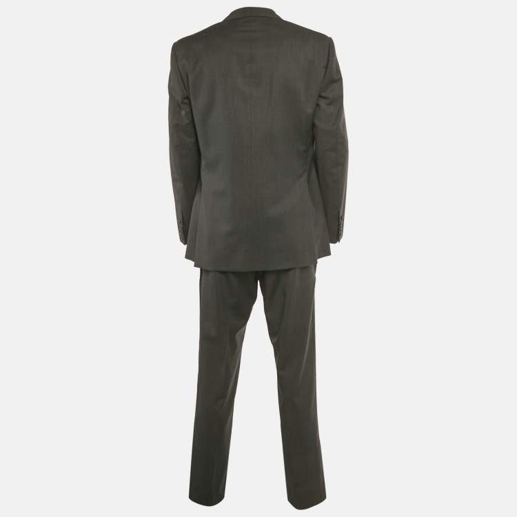 Pre Owned Ralph Lauren Charcoal Wool Regular Fit Suit XXL