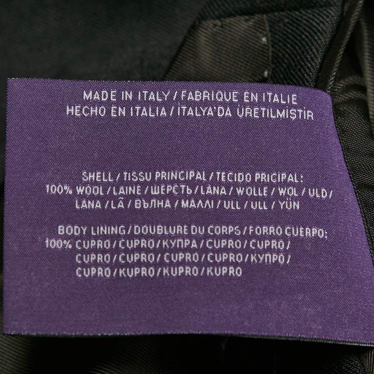 Pre Owned Ralph Lauren Charcoal Wool Regular Fit Suit XXL