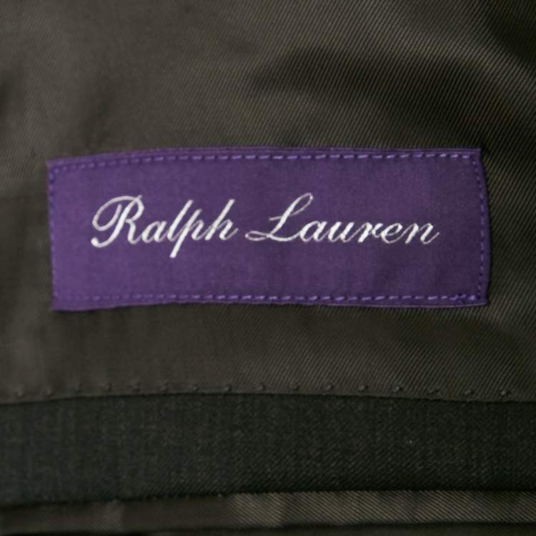 Pre Owned Ralph Lauren Charcoal Wool Regular Fit Suit XXL