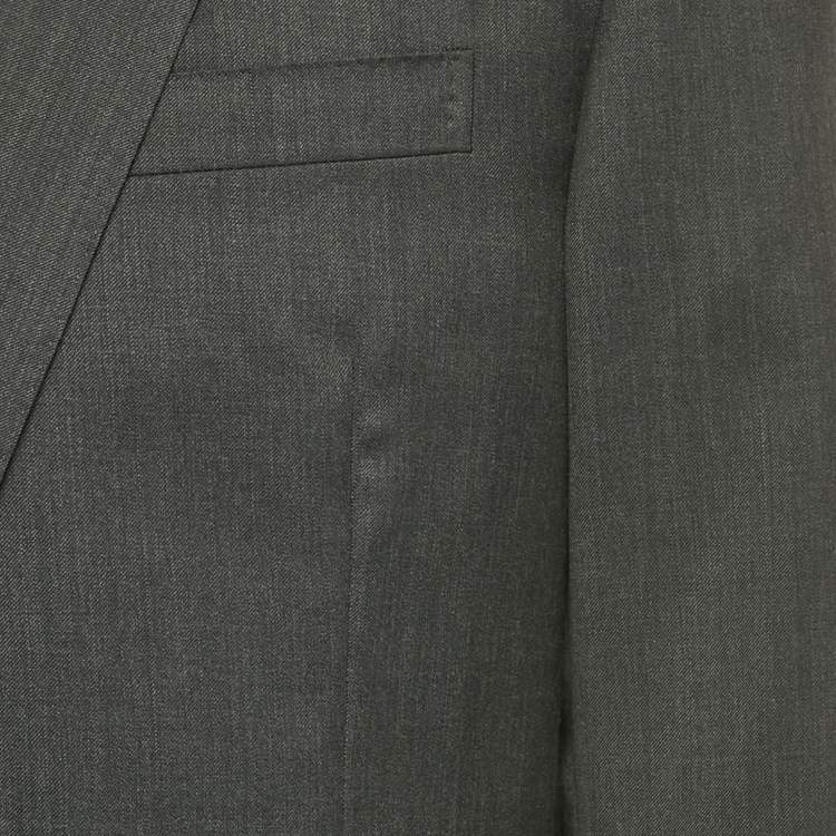 Pre Owned Ralph Lauren Charcoal Wool Regular Fit Suit XXL