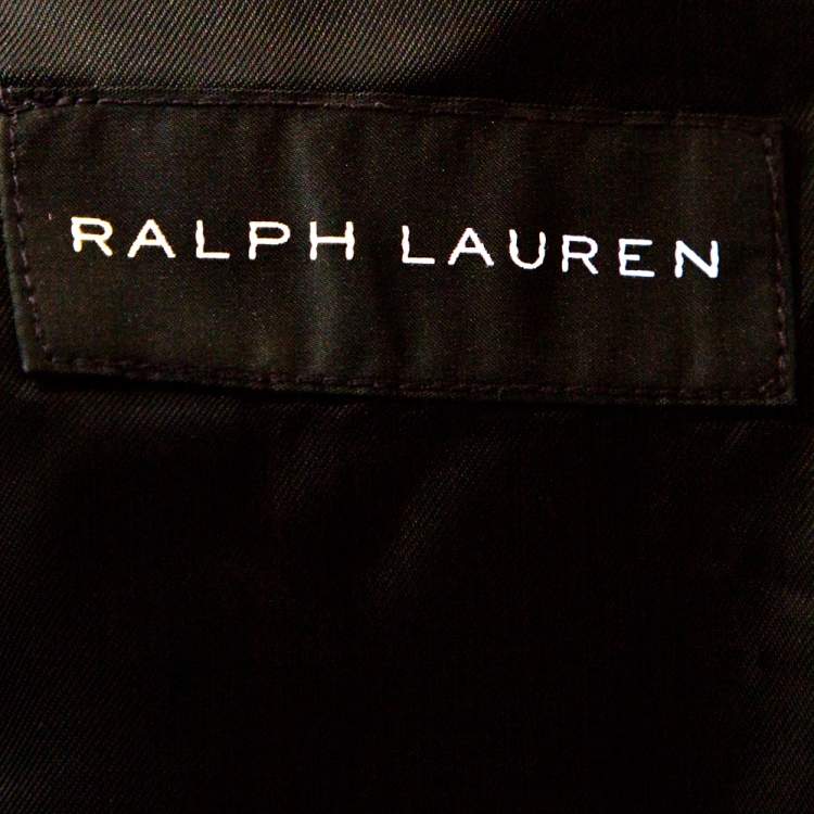 Pre Owned Ralph Lauren Black Jacquard Silk Shawl Lapel Tuxedo Jacket 4XL