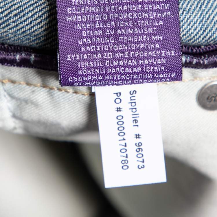 مملوكة مسبقًا Ralph Lauren Navy Blue Denim Amberley Jeans L Waist 37" 