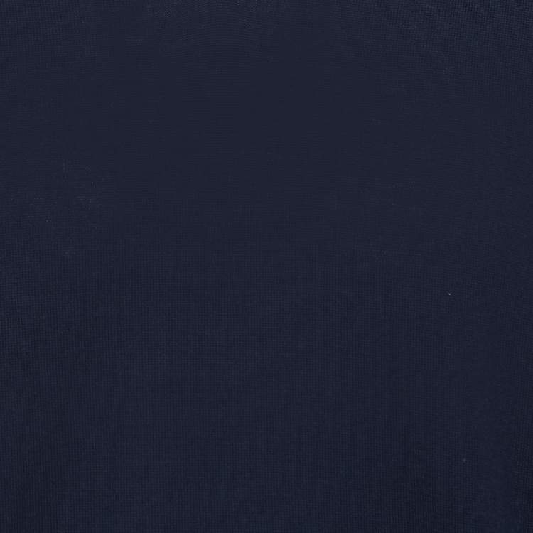 Pre Owned Ralph Lauren Navy Blue Cashmere V-Neck Sweater XL