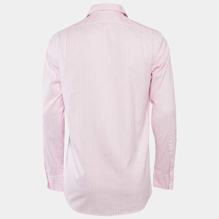 Pre Owned Ralph Lauren Pink Stripe Cotton Long Sleeve Shirt S