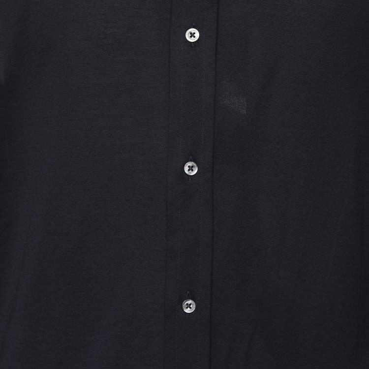 Pre Owned Ralph Lauren Purple Label Navy Blue Cotton Tailored Fit Long Sleeve Shirt XXL