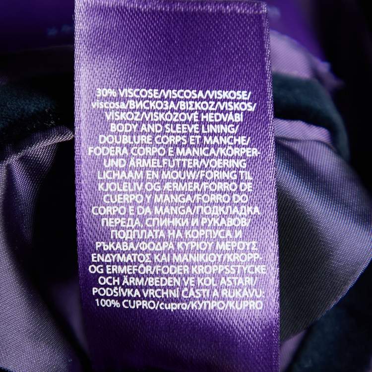 مملوكة مسبقًا Ralph Lauren Purple Label Navy Blue Velvet Tailored Jacket L