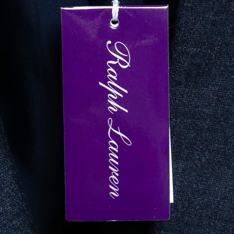 Pre Owned Ralph Lauren Purple Label Dark Blue Wool Tailored Blazer M
