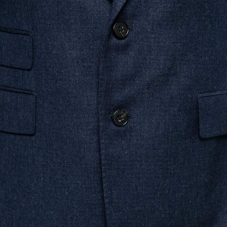 Pre Owned Ralph Lauren Purple Label Dark Blue Wool Tailored Blazer M