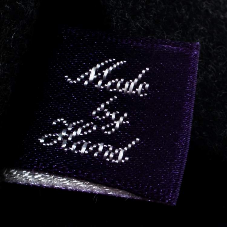 Pre Owned Ralph Lauren Dark Grey Felt Cashmere Tie