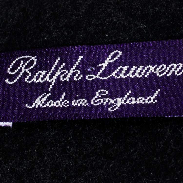 Pre Owned Ralph Lauren Dark Grey Felt Cashmere Tie